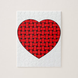 Weaved Red Heart Puzzle