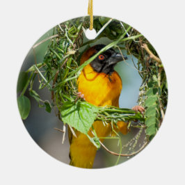 Weaver Bird Gebäude Nest Keramik Ornament