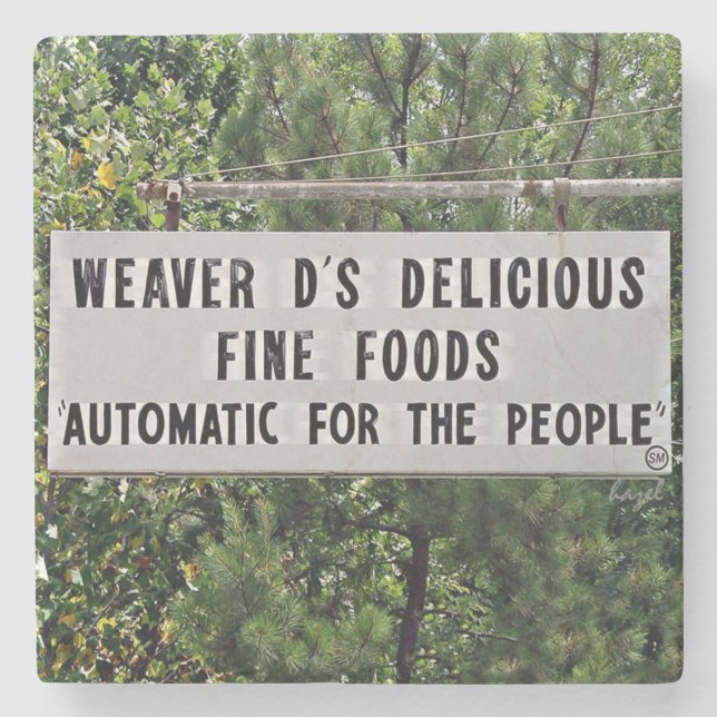 Weaver D's, Athen, Georgien, Marmorstein Untersetz Steinuntersetzer (Vorderseite)