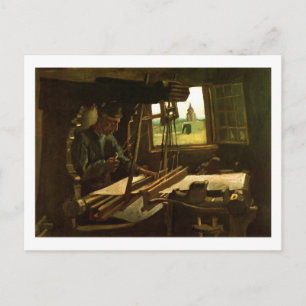 Weaver in der Nähe eines offenen Fensters Van Gogh Postkarte