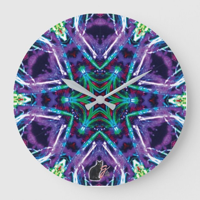 Weaver Kaleidoskop Große Wanduhr (Vorderseite)