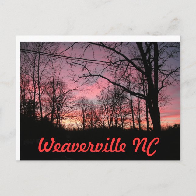 Weaverville NC Postkarte (Vorderseite)