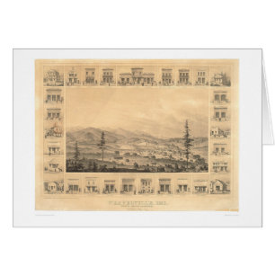 Weaverville, panoramische Karte 1856 (1846A) CA