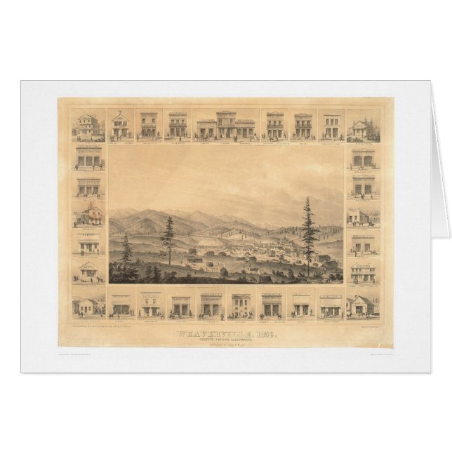 Weaverville, panoramische Karte 1856 (1846A) CA (Vorderseite (Horizontal))