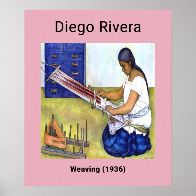 Weaving von Diego Rivera (1936) Poster (Vorne)