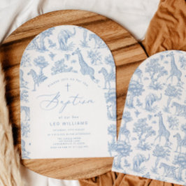 Web Boy Baptism Safari Chinoiserie Einladung