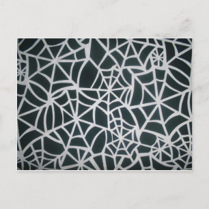 Web des Mysteriums: Delikate Falle - Weiße Spinnen Postkarte