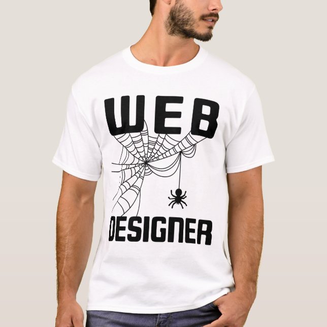 Web Designer Design Website Developer Spider T-Shirt (Vorderseite)