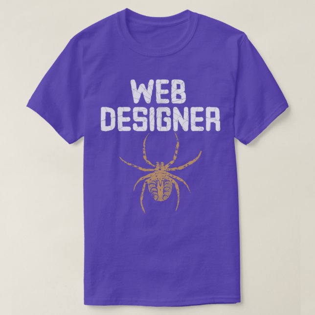 Web-Designer mit Spider T-Shirt (Design vorne)