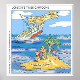 Web-Designer Terror Kreuzfahrt Schiff Funny Poster