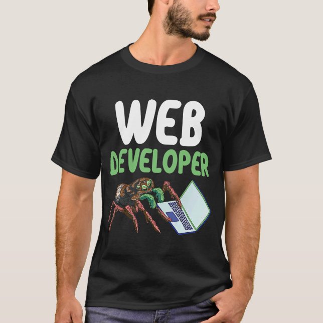 Web Developer Arachnid Tarantula Spider T-Shirt (Vorderseite)