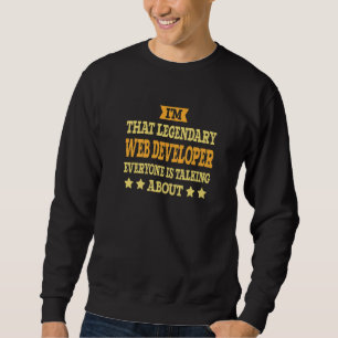 Web Developer Job Title Employee Worker Web Devel Sweatshirt