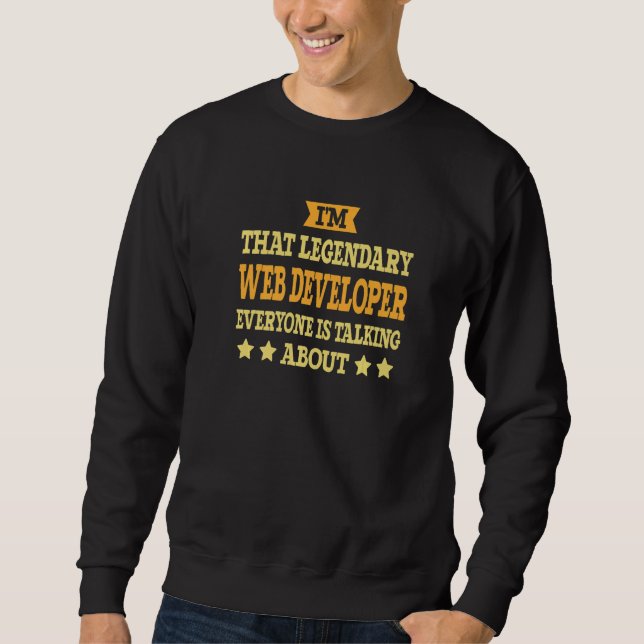 Web Developer Job Title Employee Worker Web Devel Sweatshirt (Vorderseite)