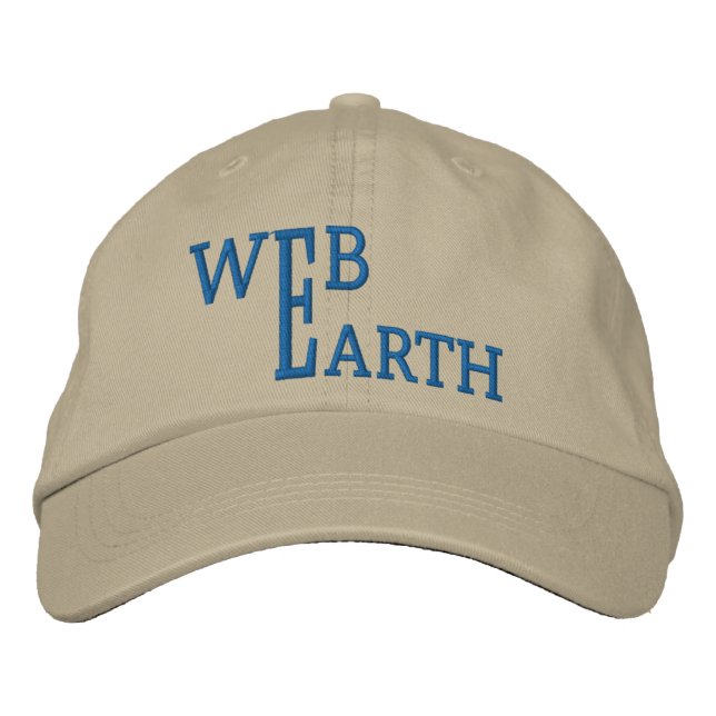Web Earth Bestickte Baseballkappe (Vorderseite)