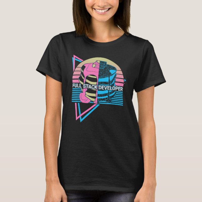 Web-Entwickler Programmierer Coding Full-Stack-Ent T-Shirt (Vorderseite)