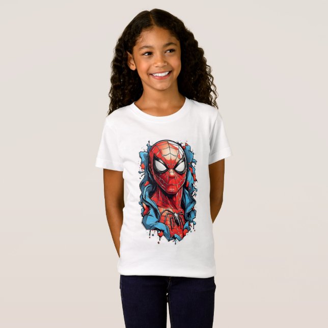 Web Hero Burst – Comic-Stil T-Shirt (Vorne ganz)