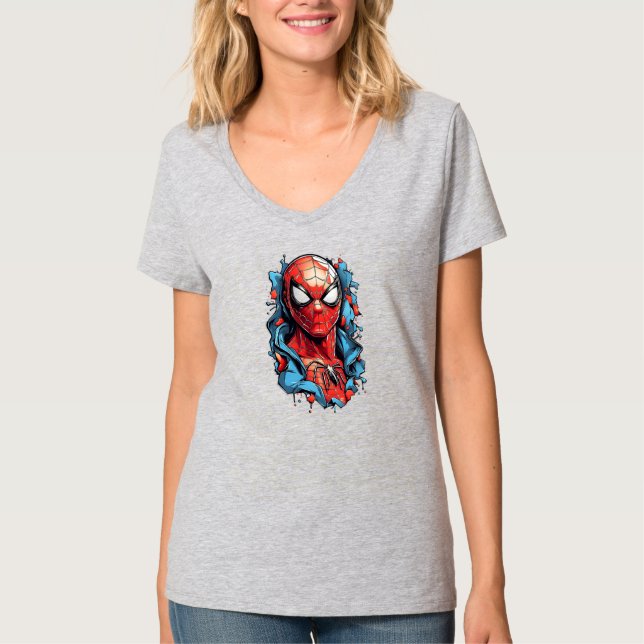 Web Hero Burst – Comic-Stil T-Shirt (Vorderseite)
