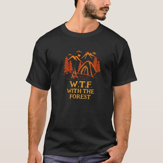 Web mit Forest Camping Wildlife Camper Outdoo T-Shirt (Vorderseite)