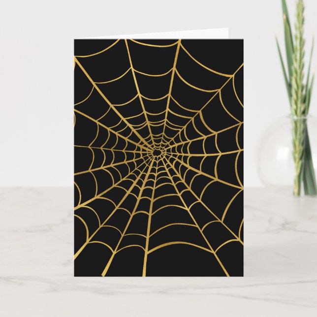 Web mit Gold und Black Spider Karte (Vorderseite)