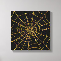 Web mit Gold und Black Spider