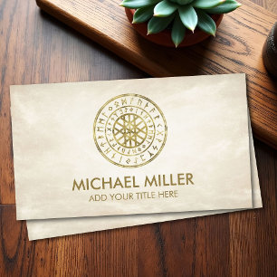 Web of Wyrd und Runenalphabet Visitenkarte