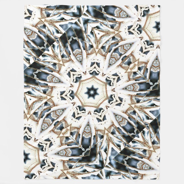 Web-Schnee Fleecedecke (Vorderseite)