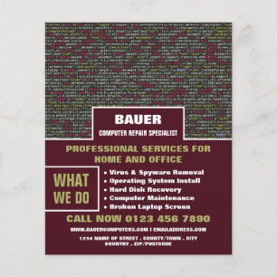 Web-Skript, Computerreparaturspezialwerbung Flyer