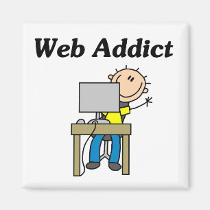 Web Sucht T-Shirts und Geschenke Magnet