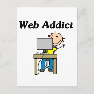 Web Sucht T-Shirts und Geschenke Postkarte