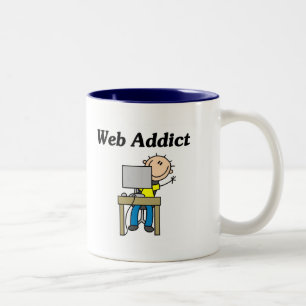 Web Sucht T-Shirts und Geschenke Zweifarbige Tasse