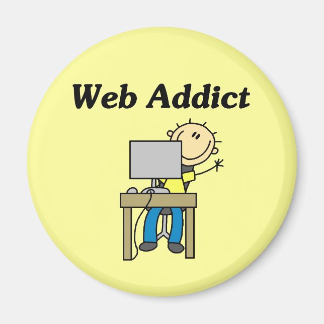 Web-Süchtiger Magnet (Vorne)