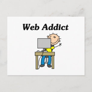 Web-Süchtiger Postkarte