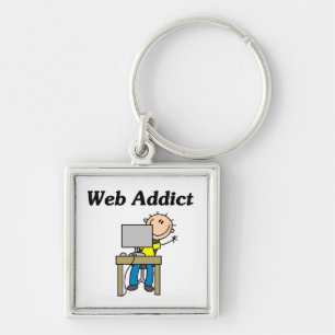 Web-Süchtiger Schlüsselanhänger