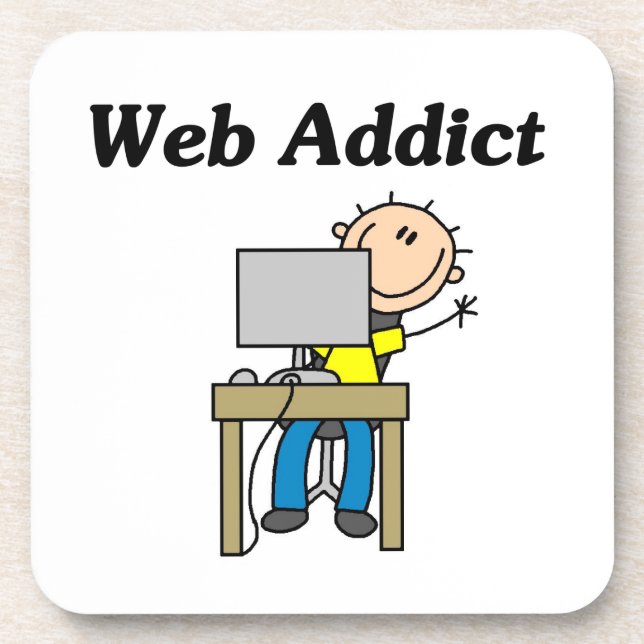 Web-Süchtiger Untersetzer (Vorderseite)