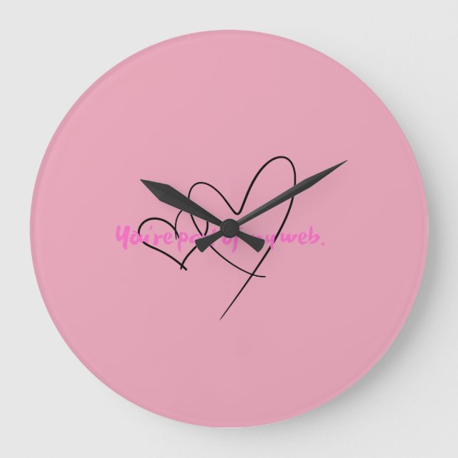 Web Within – Kunst der verborgenen Stärke Große Wanduhr (Vorderseite)