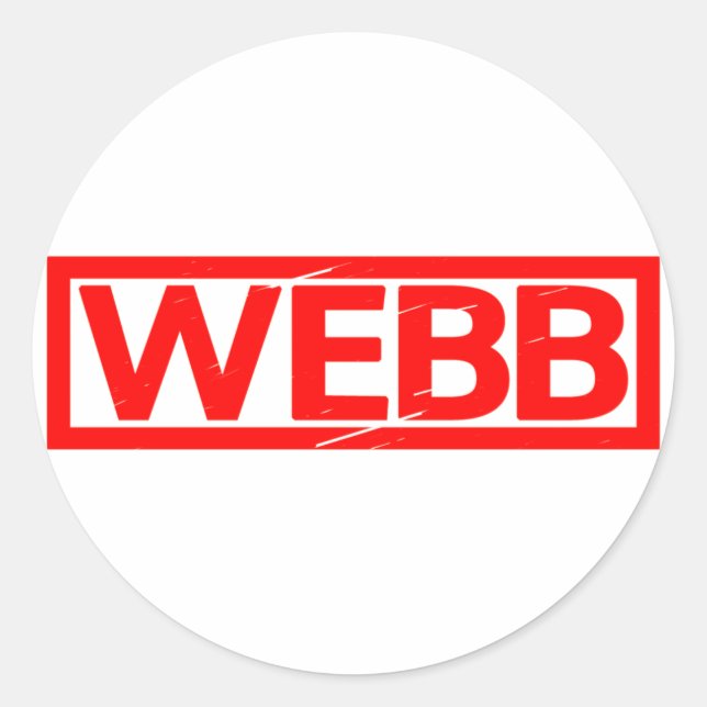 Webb Briefmarke Runder Aufkleber (Vorderseite)