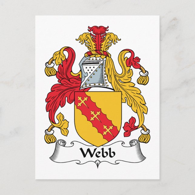 Webb-Familienwappen Postkarte (Vorderseite)