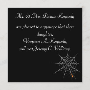"Webbed Desire" Halloween-Thema Einladung