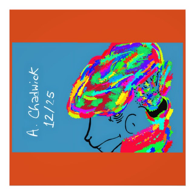 Webbed Scaled Fantasy Creature Fotodruck (Vorne)