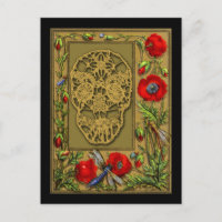 Webbed Skull Day of the Dead Halloween Gothic