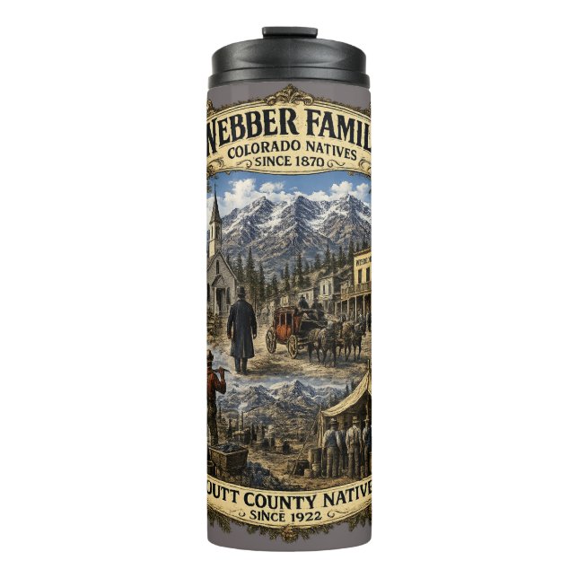 Webber-Familientreffen Thermosbecher (Vorderseite)