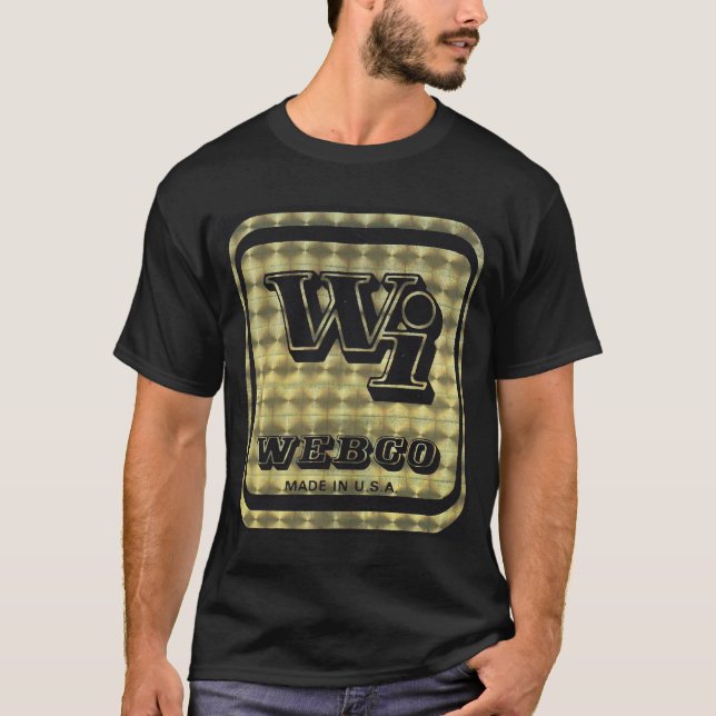 Webco BMX Gold auf Schwarzem T-Shirt (Vorderseite)