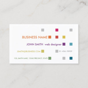 Webdesigner-Visitenkarte - Helle Plätze Visitenkarte