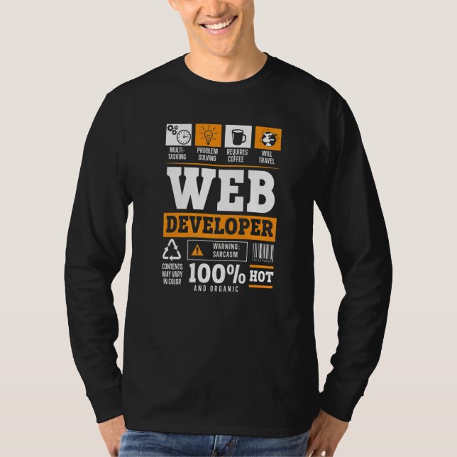 Webentwickler IT-Mann Computer-Webseiten-Entwicklu T-Shirt (Vorderseite)
