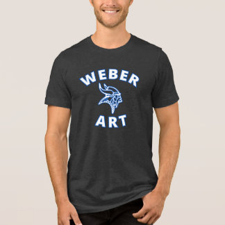 Weber Art (weiße Buchstaben/blaue Kontur) Tri-Blend Shirt