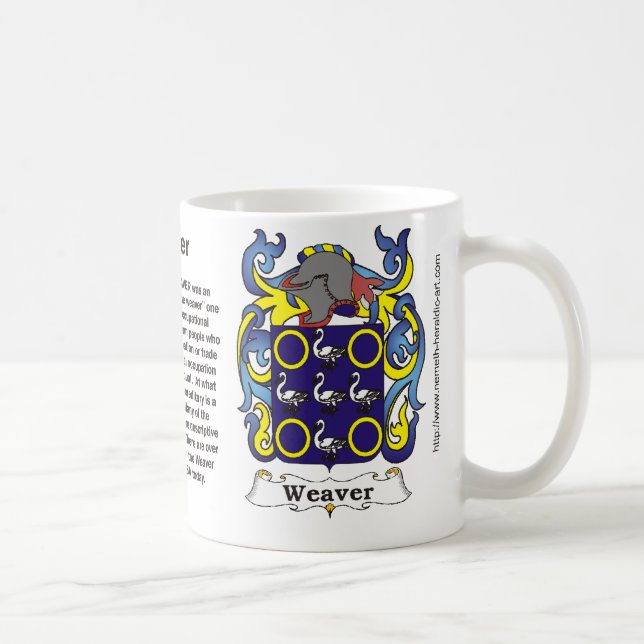 Weber-Familien-Wappen Stein Kaffeetasse (Rechts)