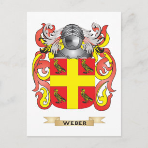 Weber-Familienwappen (Wappen) Postkarte