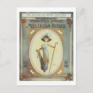 Weber Field Jubilee Vintag Songbook Cover Postkarte
