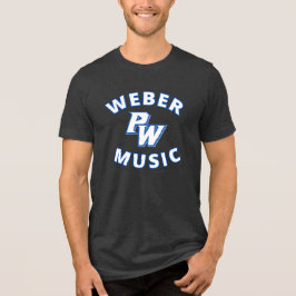 Weber Music (blauer Text) mit neuem PW-Logo Tri-Blend Shirt