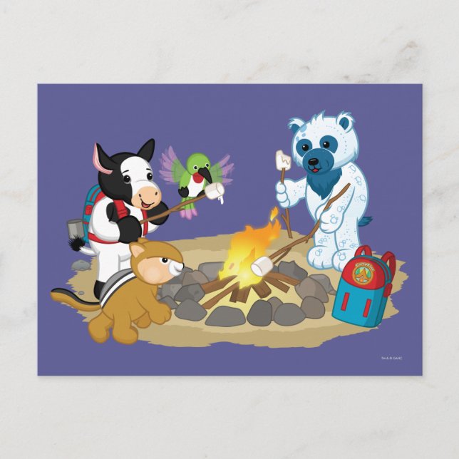 Webkinz | Campfire Marshmallows 2 Postkarte (Vorderseite)